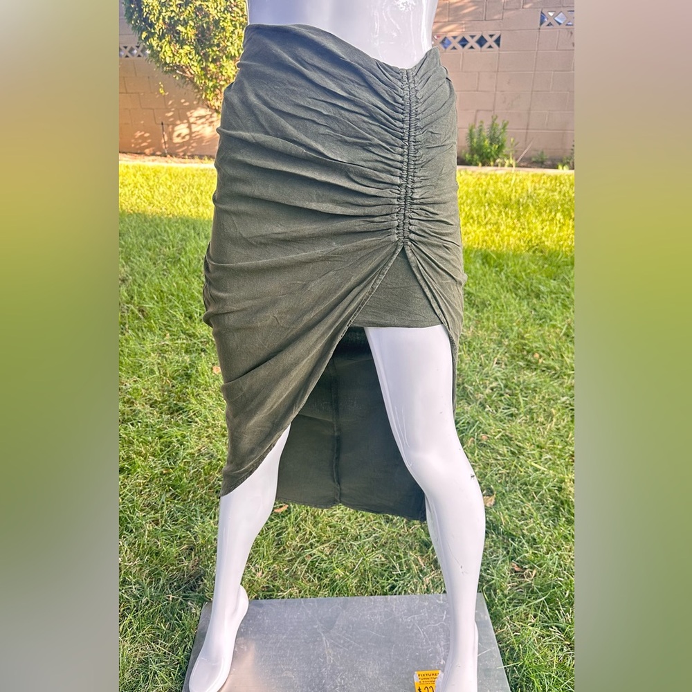 Zara Olive Green Midi Skirt
